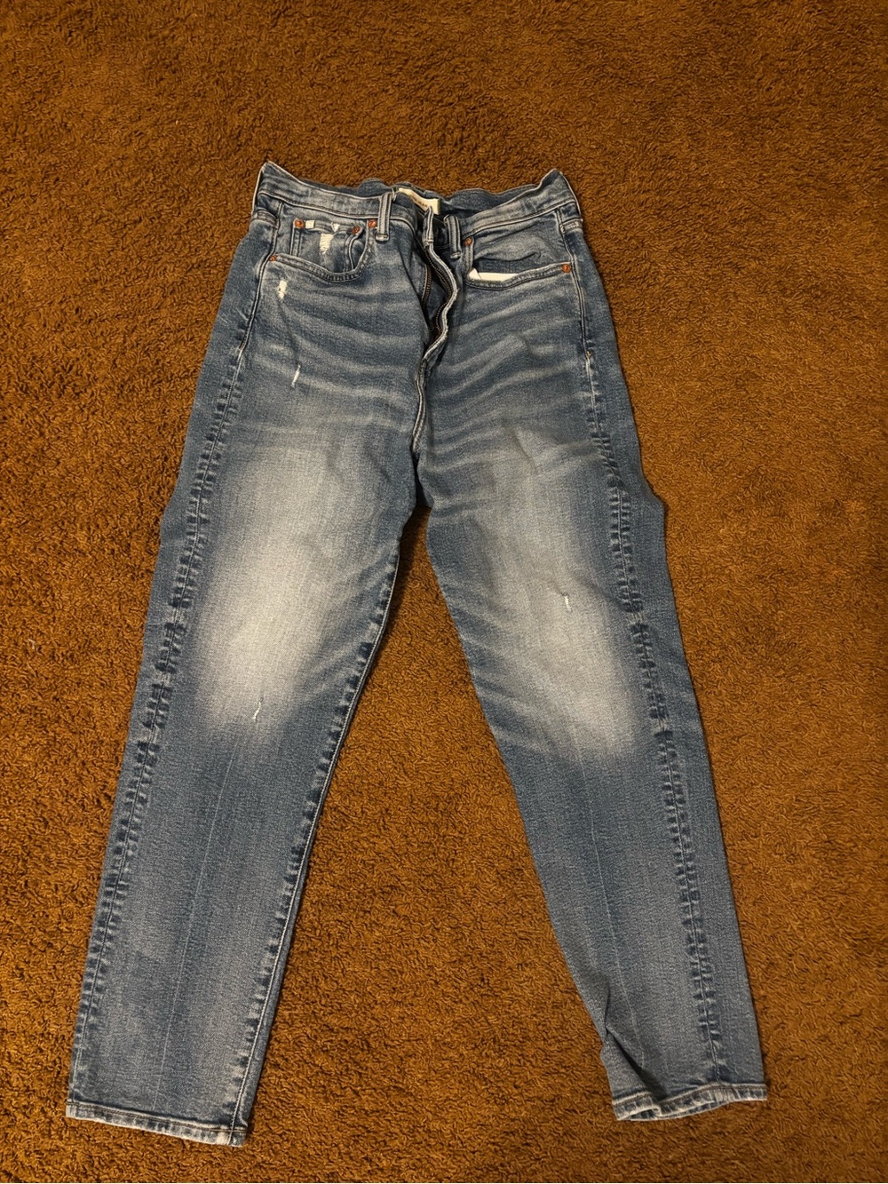 Women’s Blue Washed Straight Jeans
